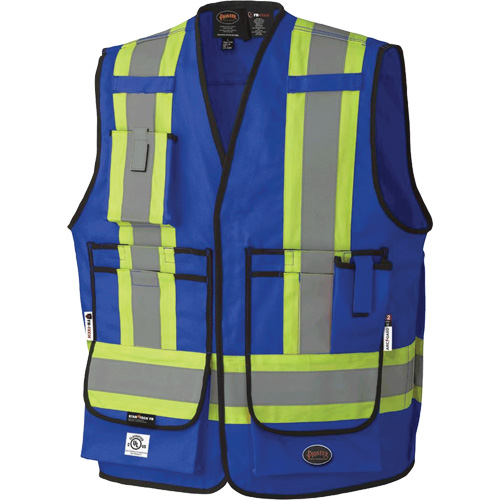7733 Veste d'arpenteur ignifuge et r&eacute;sistant aux arcs &eacute;lectriques FR-Tech, Petit, Bleu royal, 9,7 cal/cm² Absolute Business Supply