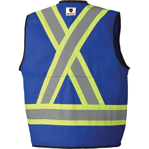 7733 Veste d'arpenteur ignifuge et r&eacute;sistant aux arcs &eacute;lectriques FR-Tech, Petit, Bleu royal, 9,7 cal/cm² Absolute Business Supply