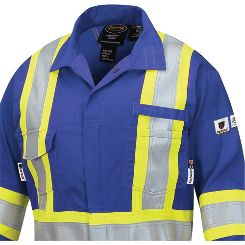 7704W Combinaison FR-Tech ignifuge/contre les arcs pour femme, Taille T-petit, Bleu royal, 10 cal/cm² Absolute Business Supply