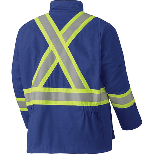 5523 Flame-Resistant Safety Parka, Small, Royal Blue, 58 cal/cm² Absolute Business Supply
