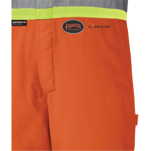 5534A Combinaison de s&eacute;curit&eacute; matelass&eacute;e ignifuge, Petit, Orange Absolute Business Supply