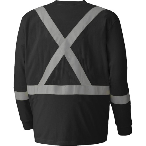 340SFA Chemise de s&eacute;curit&eacute; &agrave; manches longues ignifuge, Petit, Noir Absolute Business Supply