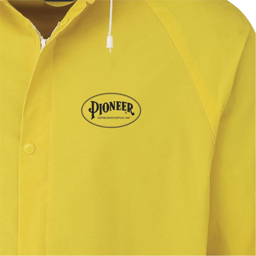 577J Rain Jacket, Polyester/PVC, Small, Yellow Absolute Business Supply