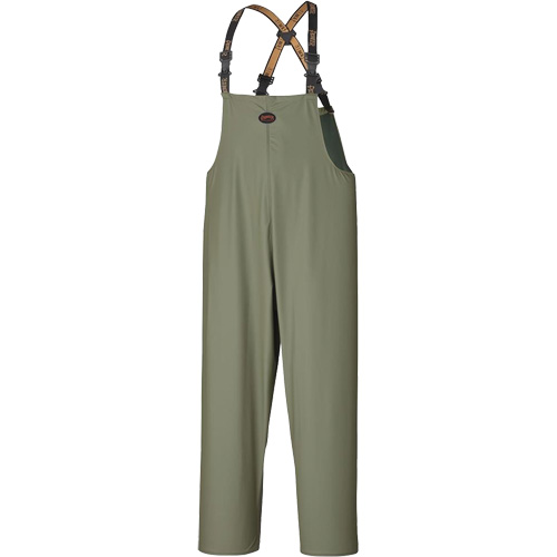 D7020 Dry King&reg; Stretch Bib Pants, X-Small, Polyurethane, Green Absolute Business Supply