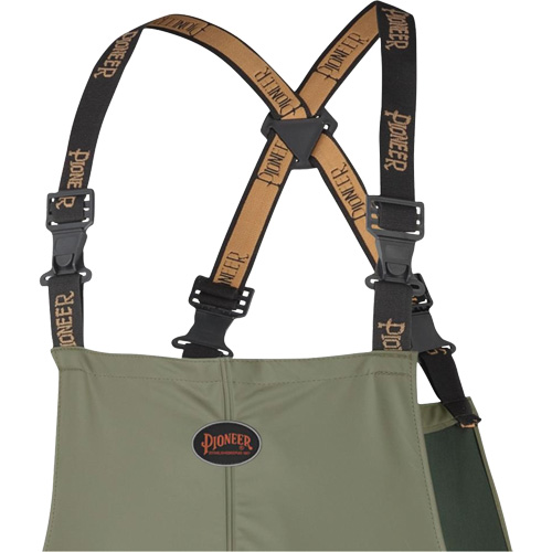 D7020 Dry King&reg; Stretch Bib Pants, X-Small, Polyurethane, Green Absolute Business Supply