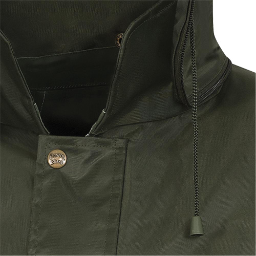 D8120J Nailhead Ripstop Tree Planter Hooded Jacket, Polyester/PVC, X-Small, Green Absolute Business Supply