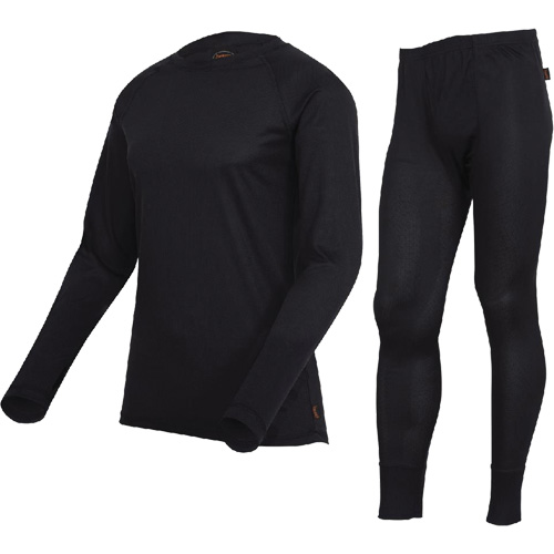 D2200A Ensemble de sous-v&ecirc;tements &agrave; s&eacute;chage rapide et &eacute;vacuation de l'humidit&eacute; de premi&egrave;re qualit&eacute;, Hommes, T-petit, Noir Absolute Business Supply