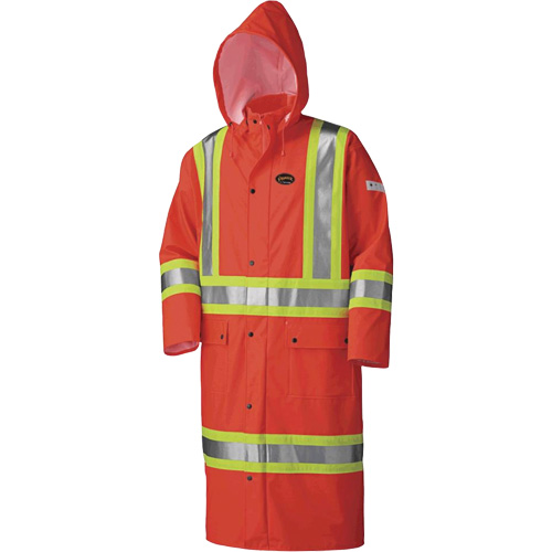 5896 Manteau long imperm&eacute;able et ignifuge, Petit, Orange haute visibilit&eacute; Absolute Business Supply