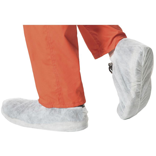 2022 Couvre-chaussures jetables, Taille unique, Polypropyl&egrave;ne, Blanc Absolute Business Supply