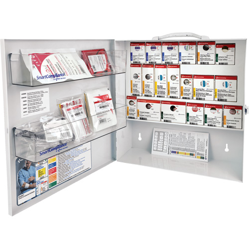 Armoire pour premiers soins SmartCompliance, R&eacute;pond &agrave; la norme CSA Z1220-17 type 2 environnements &agrave; faible risque, Petit (2-25 travailleurs) Absolute Business Supply