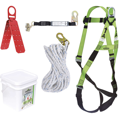 RK2-50 Ensemble de protection contre les chutes s&eacute;rie Contractor, Trousses pour couvreur de toit Absolute Business Supply