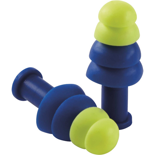 Reusable Tapered Earplugs, Uncorded, Bulk - Box, 27 dB NRR, One-Size Absolute Business Supply