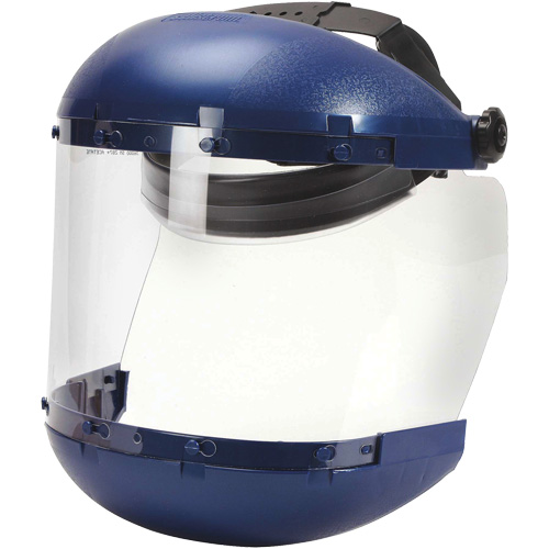 380 Premium Series Dual Crown Uncoated Faceshield, Acetate, Ratchet Suspension Absolute Business Supply