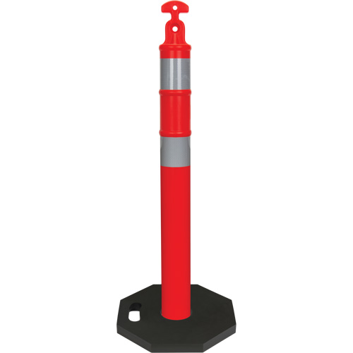 High-Visibility Delineator Post Kit, 42" H, Orange Absolute Business Supply