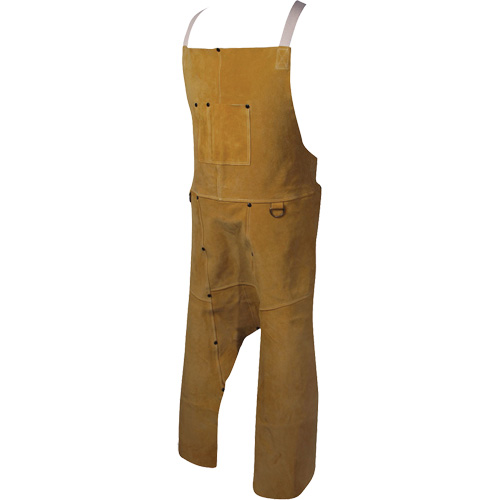 Tablier Caiman Boarhide, Salopette &agrave; jambes fendues, 42" lo, Brun Absolute Business Supply