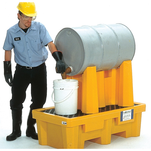 Syst&egrave;me de confinement Ultra-Drum pour 1 baril avec drain, 52" lo x 29" la x 49,5" ha, 750 gal. US Capacit&eacute; Absolute Business Supply