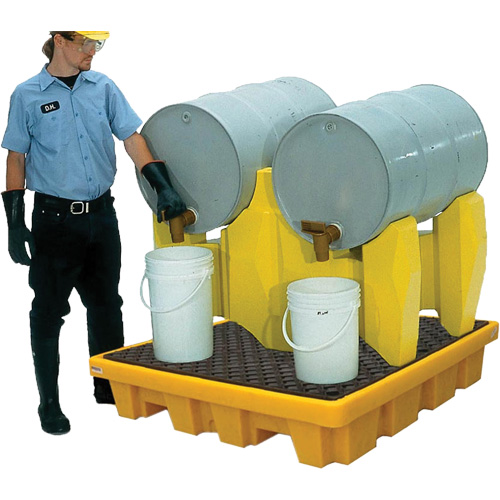 Syst&egrave;me de confinement Ultra-Drum sans drain pour 2 barils, 53" lo x 53" la x 44,8" ha, 1500 gal. US Capacit&eacute; Absolute Business Supply