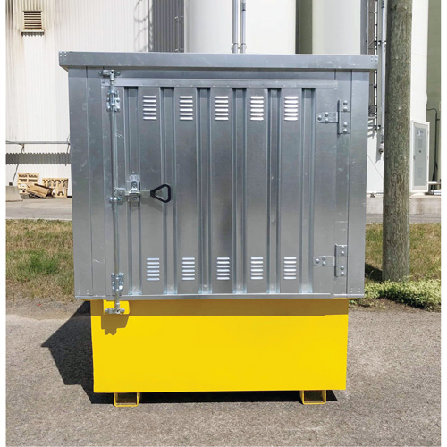 Steel Ultra-IBC Hard Top, 71.1" L x 83.1" W x 66.3" H, 5640 lbs. Load Capacity Absolute Business Supply