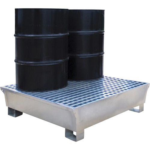 2-Drum Steel Ultra-Spill Pallet&reg;, 68 US gal. Spill Capacity, 47.2" x 31.4" x 17.4" Absolute Business Supply