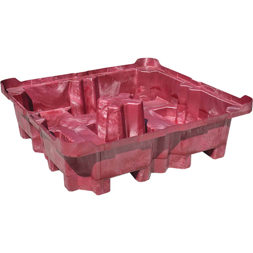 Palette de d&eacute;versement Ultra-Spill King, 4 barils, Capacit&eacute; de d&eacute;versement 85 gal. US, 51" x 51" x 17,5" Absolute Business Supply