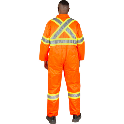 Combinaison de s&eacute;curit&eacute; non doubl&eacute;e, T-Grand, Orange haute visibilit&eacute; Absolute Business Supply
