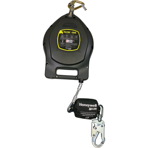 Cordage de s&eacute;curit&eacute; autor&eacute;tractable Falcon + Edge, 50', Acier galvanis&eacute;, Pivotant Absolute Business Supply