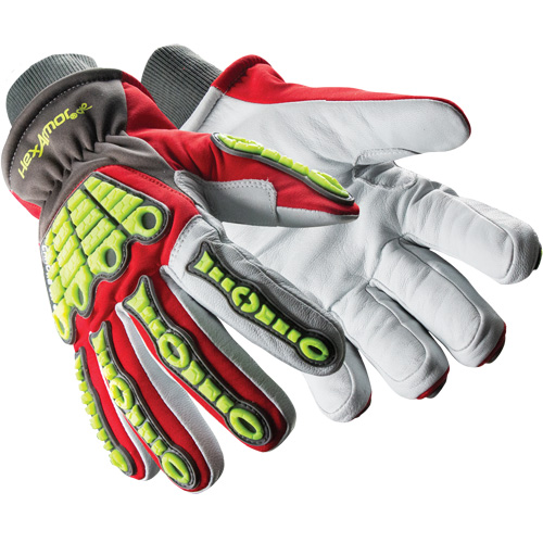 Gants r&eacute;sistants aux chocs Chrome SLT Winter 4073, 6/T-petit, Paume en Ch&egrave;vre, Poignet Poignet en tricot Absolute Business Supply