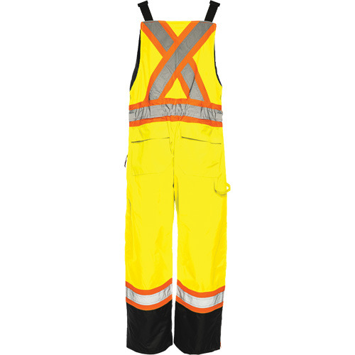 TO1 Winter Traffic Overalls, Polyester, Small, Black/High Visibility Lime-Yellow Absolute Business Supply