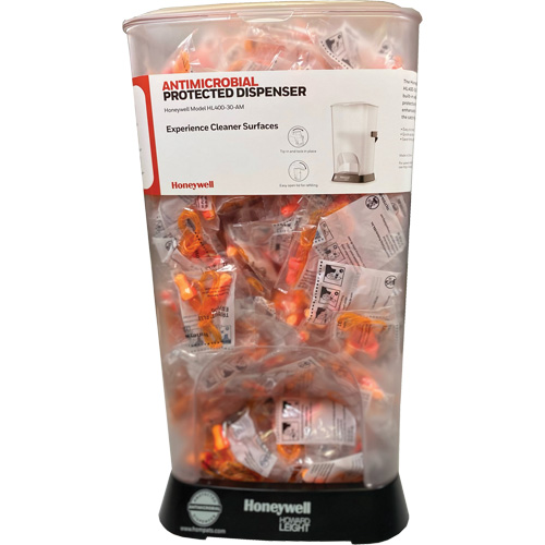 Distributeur de bouchons doreille filaires HL400 AM avec boîte de bouchons doreille TFP-30 Absolute Business Supply