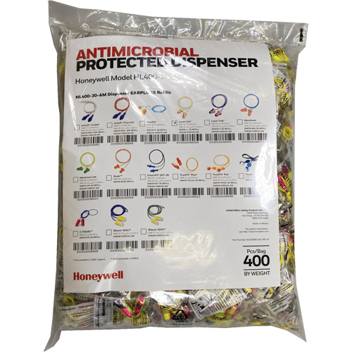 LL-30 Earplugs Refill for HL400 Dispenser, Bulk - Polybag, Corded Absolute Business Supply