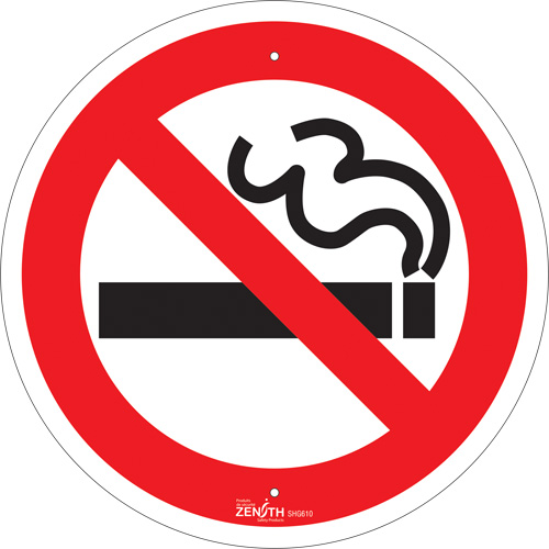 No Smoking CSA Standard Safety Sign, 12" x 12", Aluminum, Pictogram Absolute Business Supply