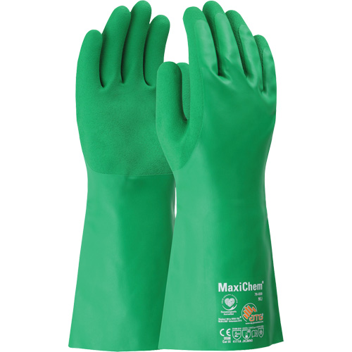 ATG MaxiChem&reg; Chemical-Resistant Gloves, Size Small, 14" L, Nitrile Absolute Business Supply