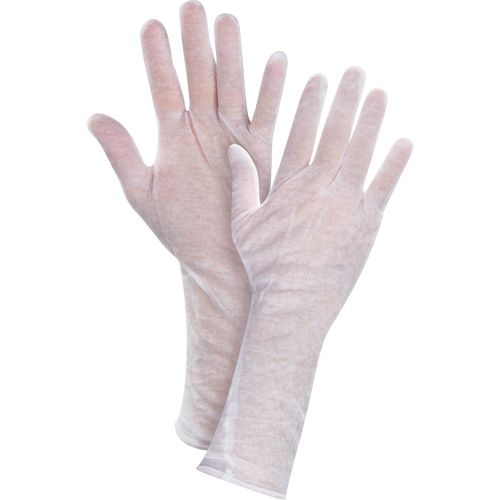 Gants d'inspection l&eacute;gers, Poly/coton, Poignet &agrave; ourlet, Hommes Absolute Business Supply