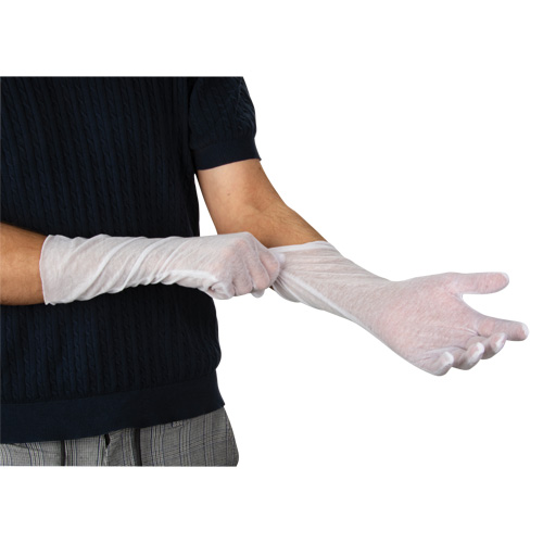 Gants d'inspection l&eacute;gers, Poly/coton, Poignet &agrave; ourlet, Hommes Absolute Business Supply