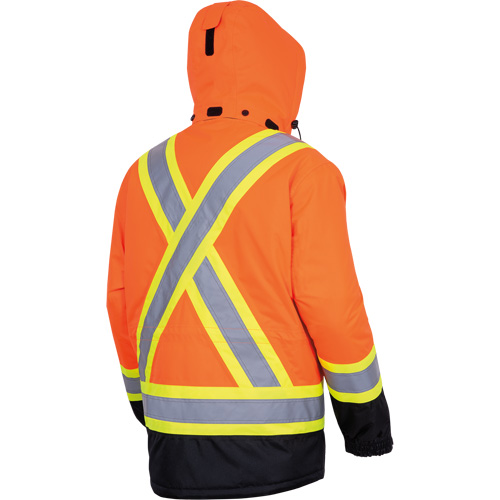 5407 Waterproof Insulated Heated Safety Jacket, Men's, Small, High-Visibility Orange Absolute Business Supply