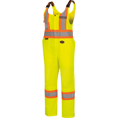 6000W Women's High-Visibility Traffic Safety Overalls, Polyester, X-Small, High Visibility Lime-Yellow Absolute Business Supply