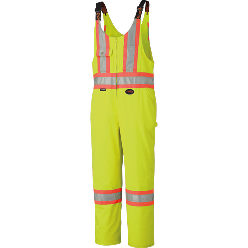 6616T High-Visibility Heavy-Duty Overalls, Poly-Cotton, 40 (Tall), High Visibility Lime-Yellow Absolute Business Supply