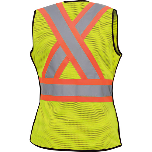 489 Veste de s&eacute;curit&eacute; d&eacute;tachable haute visibilit&eacute;, Jaune lime haute visibilit&eacute;, T-petit, Polyester Absolute Business Supply