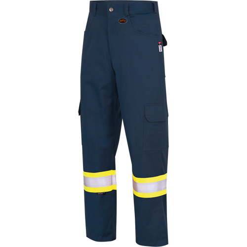 7764 Pantalons de s&eacute;curit&eacute; ignifuges et r&eacute;sistants aux arcs &eacute;lectriques &agrave; haute visibilit&eacute; 88/12 FR-Tech, 30, x 32, Bleu marin Absolute Business Supply