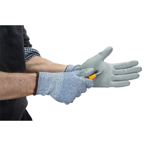 Gants &eacute;lastiques &eacute;cologiques r&eacute;sistants &agrave; la coupe, Taille 9, Calibre 13, Rev&ecirc;tement Polyur&eacute;thane, Enveloppe en PEHP/rPET, ASTM ANSI niveau A2 Absolute Business Supply