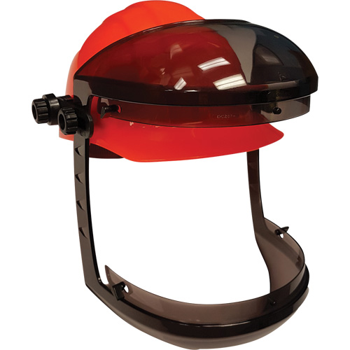 Visi&egrave;re Facetech avec attache pour casques de s&eacute;curit&eacute; &agrave; fentes, Suspension Rochet Absolute Business Supply