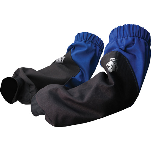 Manchettes en coton ignifuge BSX, 19" lo, Noir/Bleu Absolute Business Supply