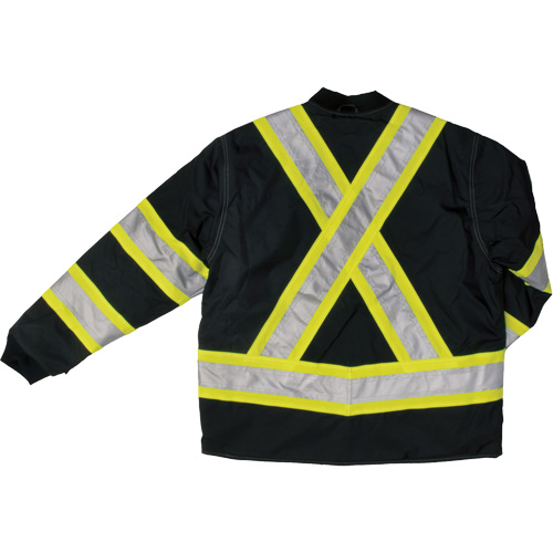 Manteau de s&eacute;curit&eacute; 4-en-1 en tissu ind&eacute;chirable, Polyester, Noir, Petit Absolute Business Supply