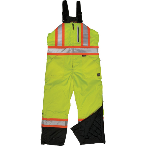 Salopette de s&eacute;curit&eacute; isolante en tissu ind&eacute;chirable, Polyester, T-petit, Jaune lime haute visibilit&eacute; Absolute Business Supply