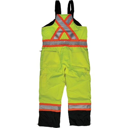 Salopette de s&eacute;curit&eacute; isolante en tissu ind&eacute;chirable, Polyester, T-petit, Jaune lime haute visibilit&eacute; Absolute Business Supply