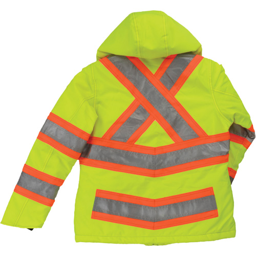 Manteau de s&eacute;curit&eacute; isolant et extensible pour femmes, Polyester, Jaune lime haute visibilit&eacute;, Moyen Absolute Business Supply