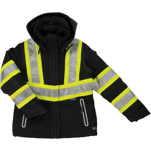 Manteau de s&eacute;curit&eacute; isolant et extensible pour femmes, Polyester, Noir, Petit Absolute Business Supply