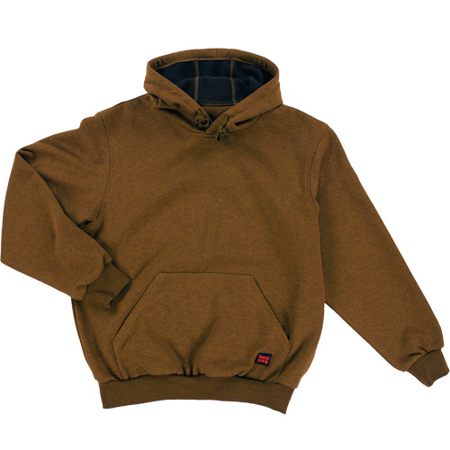 Water Repellent Fleece Pullover Hoodie, Men's, Small, Brown Absolute Business Supply