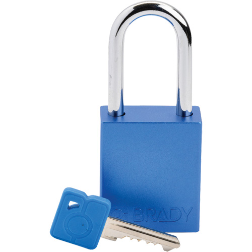 Lockout Padlock, Keyed Different, Aluminum, 1-1/2" Width Absolute Business Supply