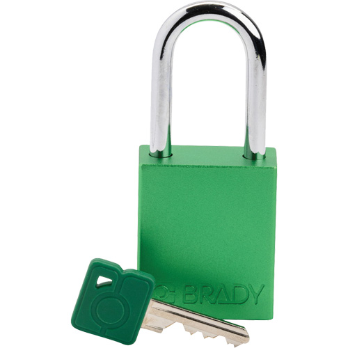 Lockout Padlock, Keyed Different, Aluminum, 1-1/2" Width Absolute Business Supply